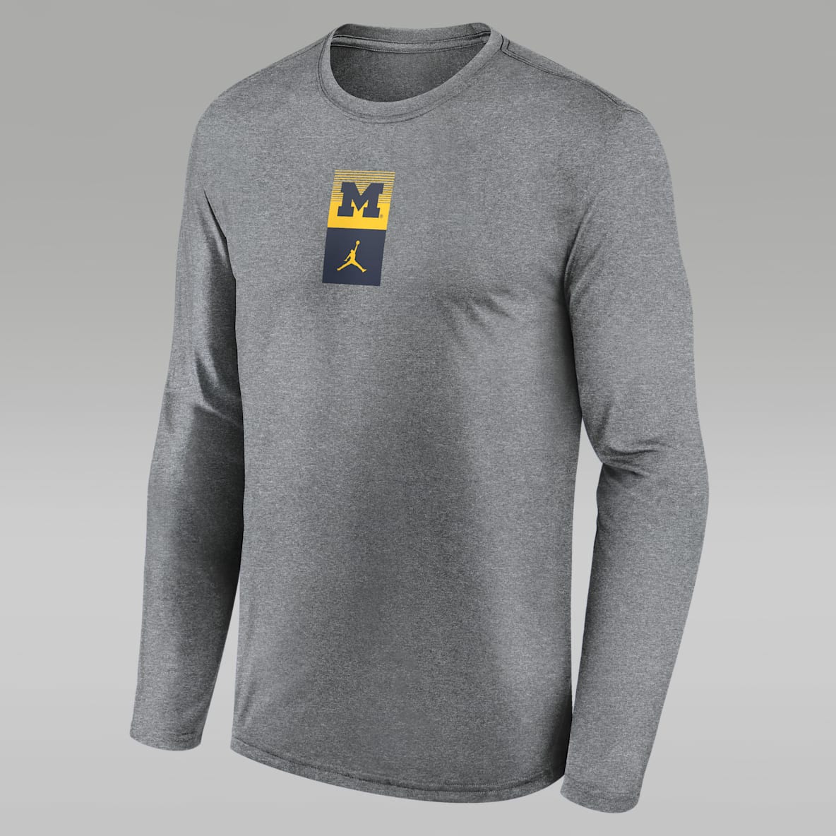 Michigan Primetime Stack Legend Men's Jordan Brand Dri-FIT College Long-Sleeve T-Shirt