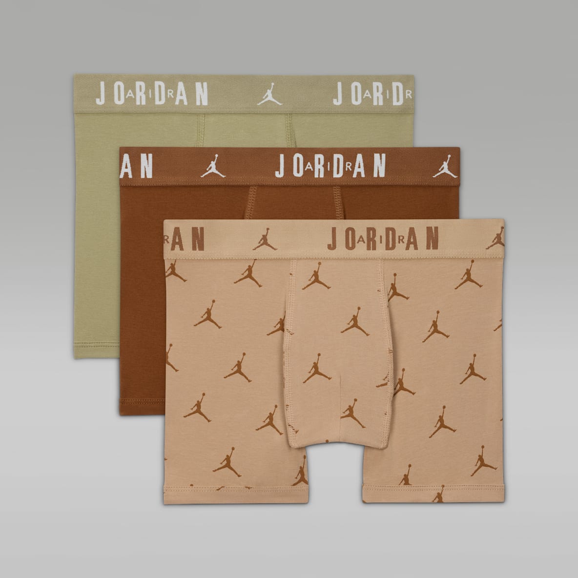 Jordan Big Kids' Flight Cotton Essentials Boxer Briefs (3-Pack)