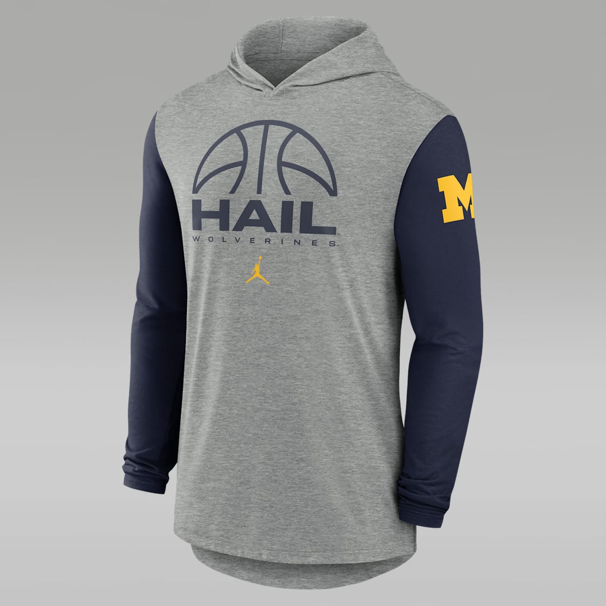 Michigan Basketball Michigan Basketball Men's Jordan Brand Dri-FIT College Long-Sleeve Hooded T-Shirt