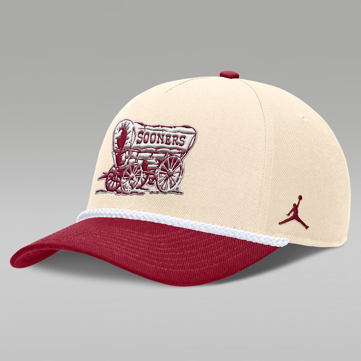 Oklahoma Primetime Rope 2-Tone Rise Men's Jordan Brand College Adjustable Hat