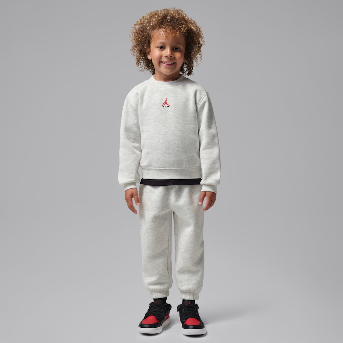 Jordan Brooklyn Fleece Conjunto de 2 piezas con sudadera de cuello redondo infantil