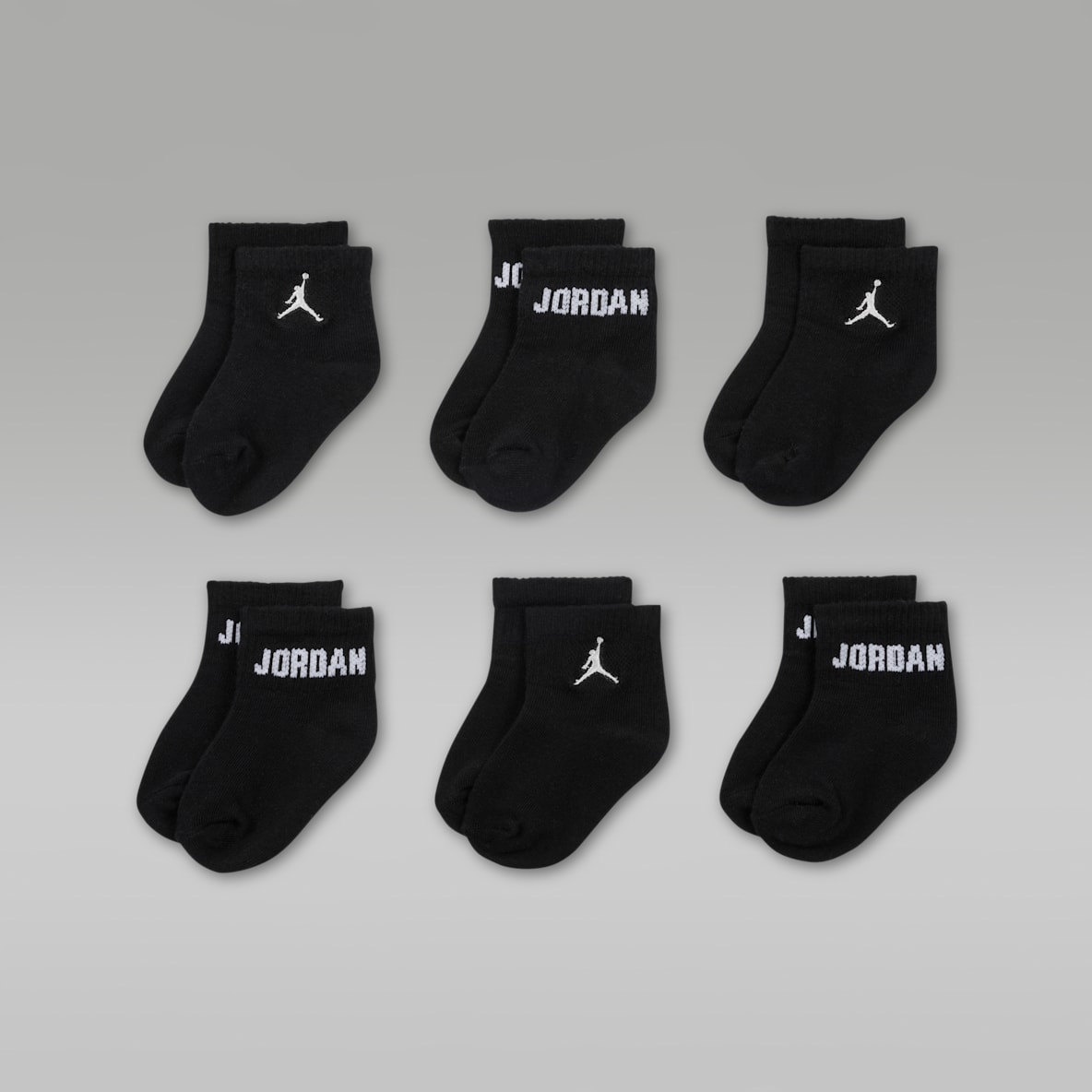 Jordan Everyday Essentials Baby/Toddler Ankle Socks (6 Pairs)