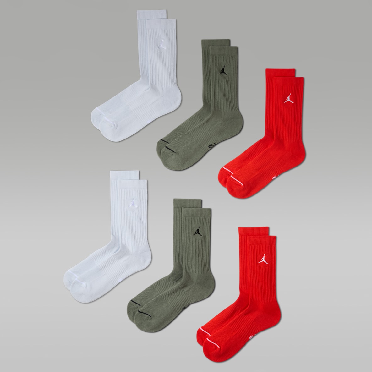 Jordan Everyday Cushioned Crew Socks (6 Pairs)