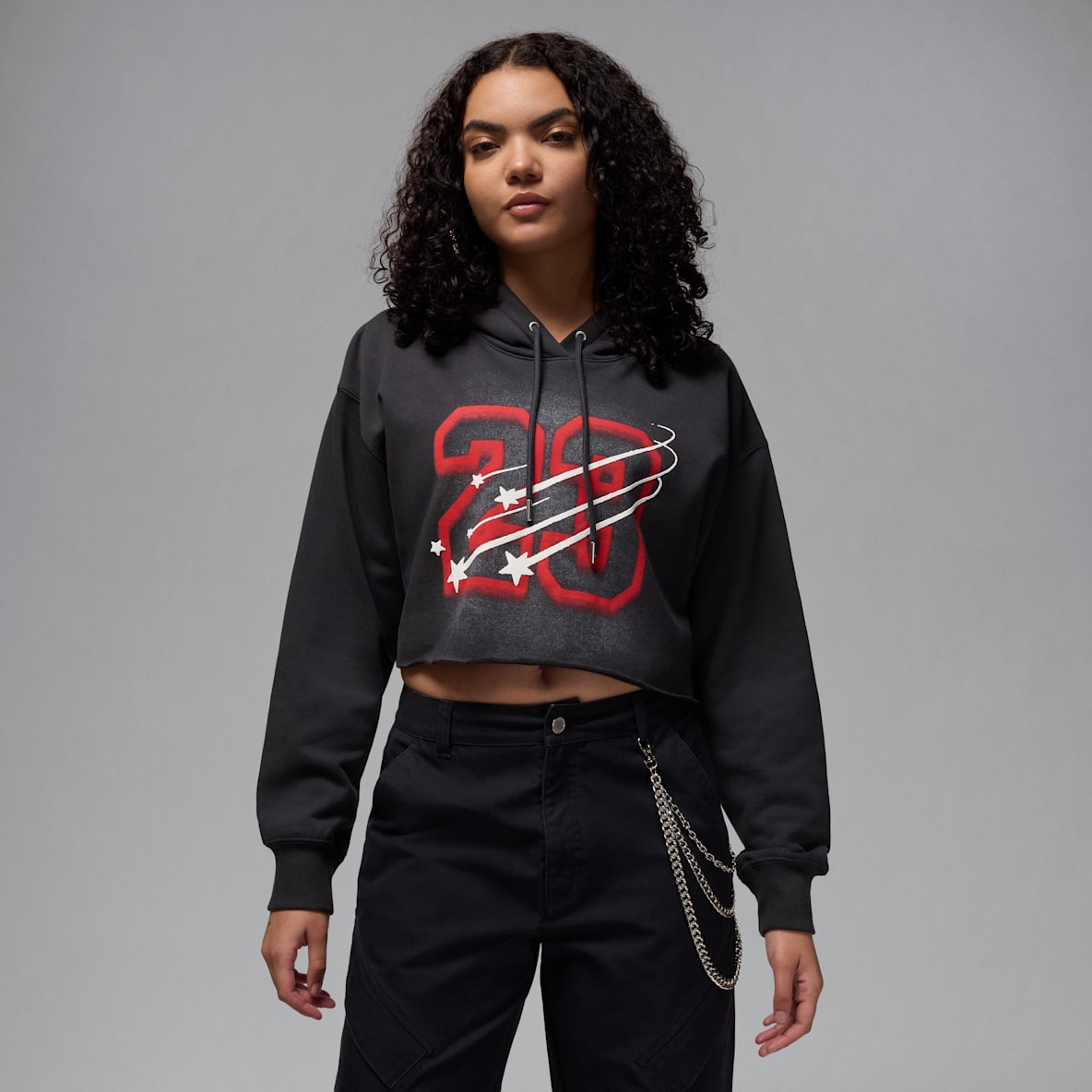 Jordan Flight Fleece Jordan Flight Fleece Crop Saten Astarlı Kadın Kapüşonlu Üstü