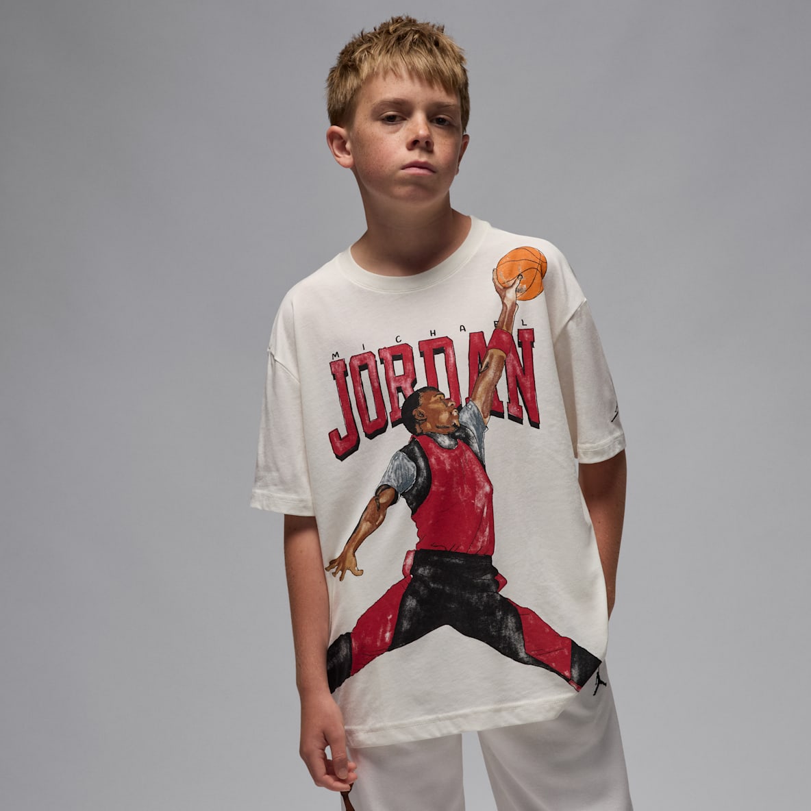 Jordan Jordan Playera Sketch para niños talla grande