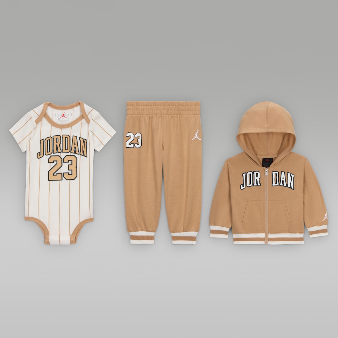 Jordan Jordan Baby (0-6M) 23 Jersey 3-Piece Full-Zip Hoodie Set