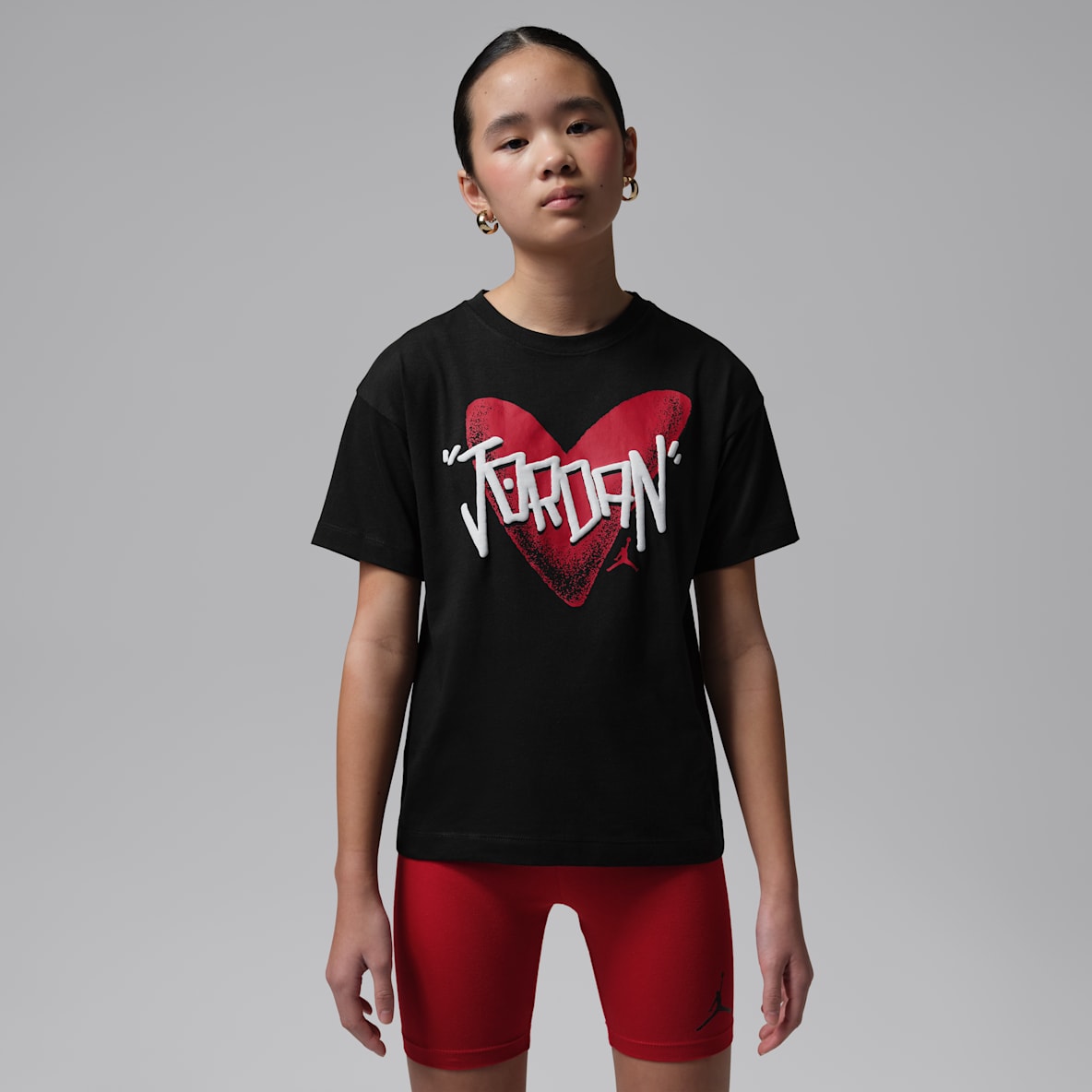 조던 주니어 하트 스케치 티셔츠