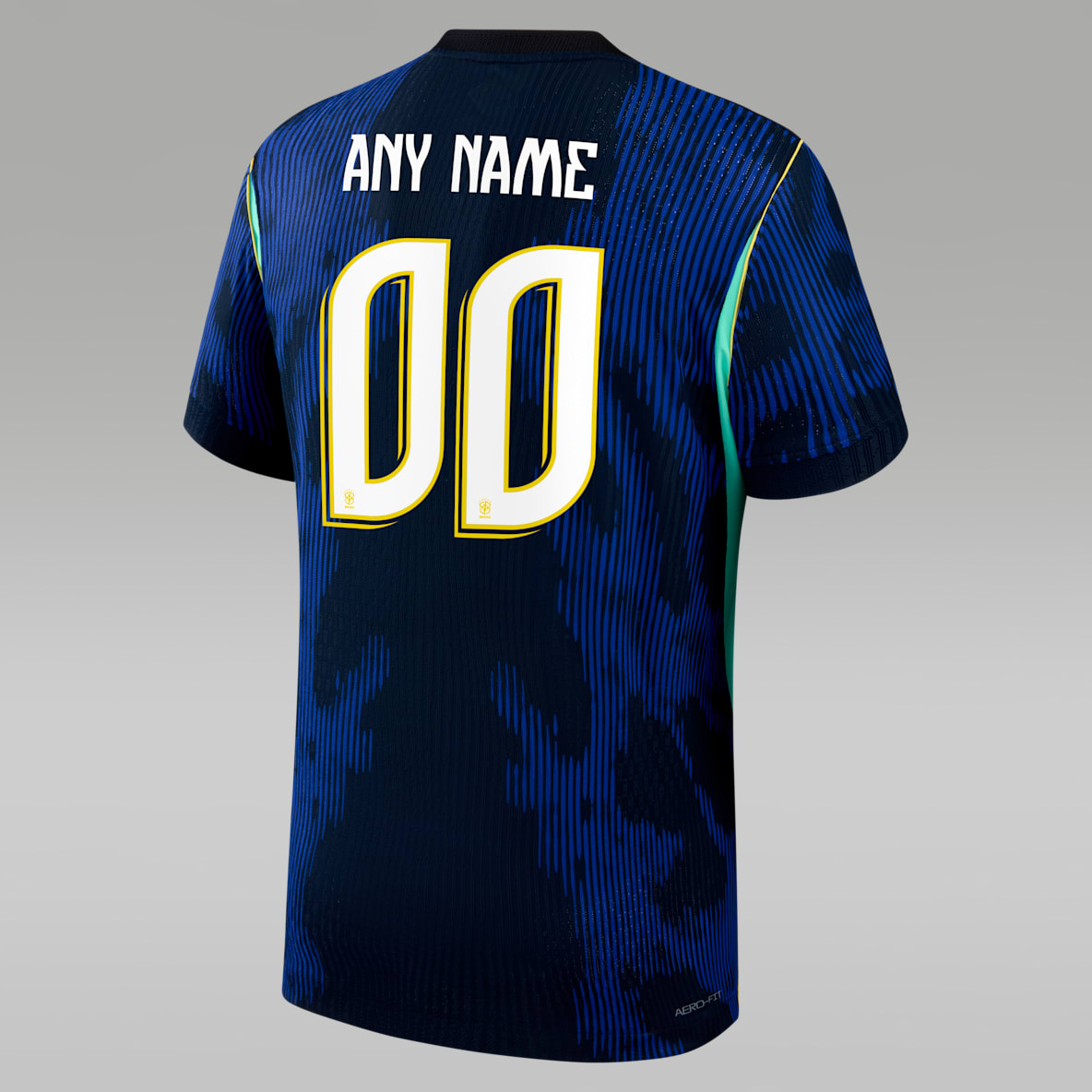 Brazil 2026 Match Away Men's Jordan Aero-FIT Soccer Authentic Custom Jersey By You