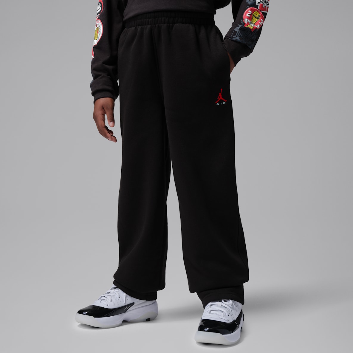 Jordan Brooklyn Fleece Broek met open zoom voor kids