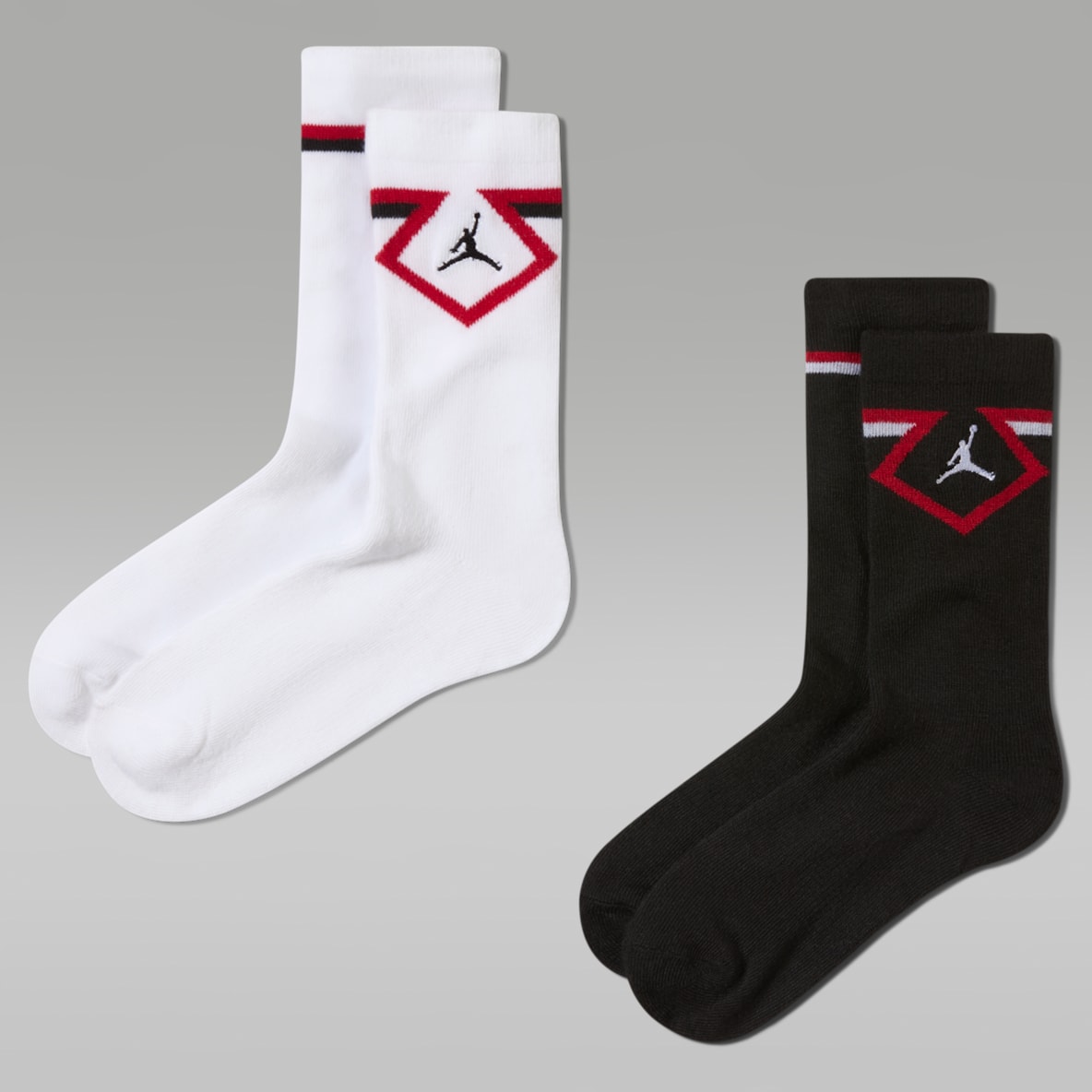 Jordan Big Kids' Diamond High Crew Socks (2 Pairs)
