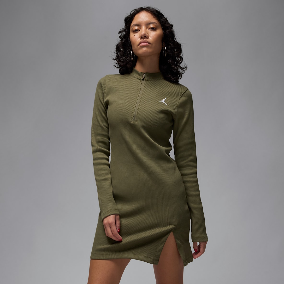 Jordan Women's 1/2-Zip Long-Sleeve Knit Dress