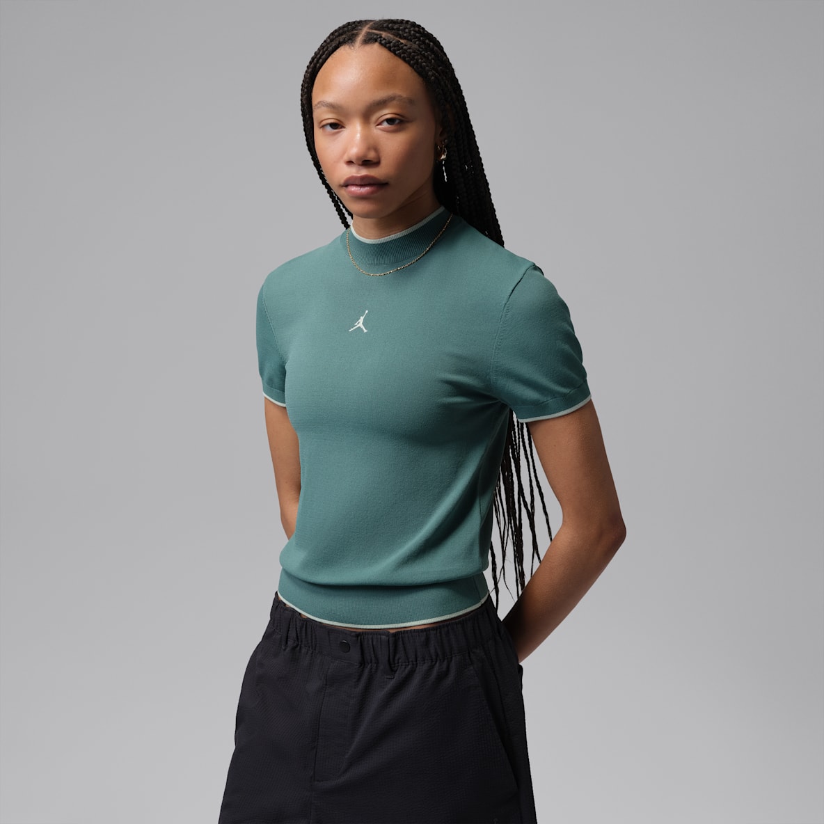 Jordan Sport Women's Mock-Neck Short-Sleeve Golf Top