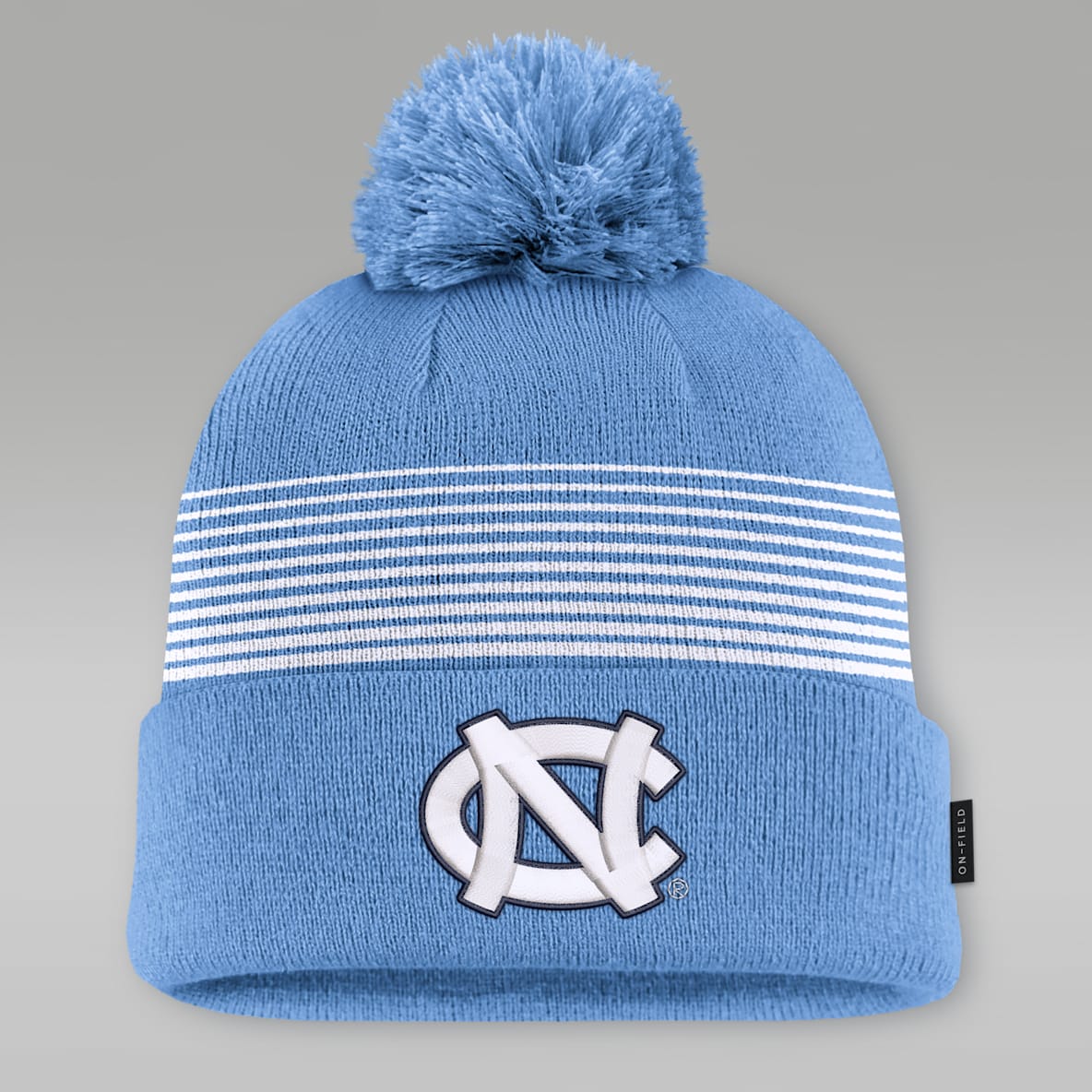 North Carolina Sideline Peak Men's Jordan Brand College Cuffed Pom Beanie
