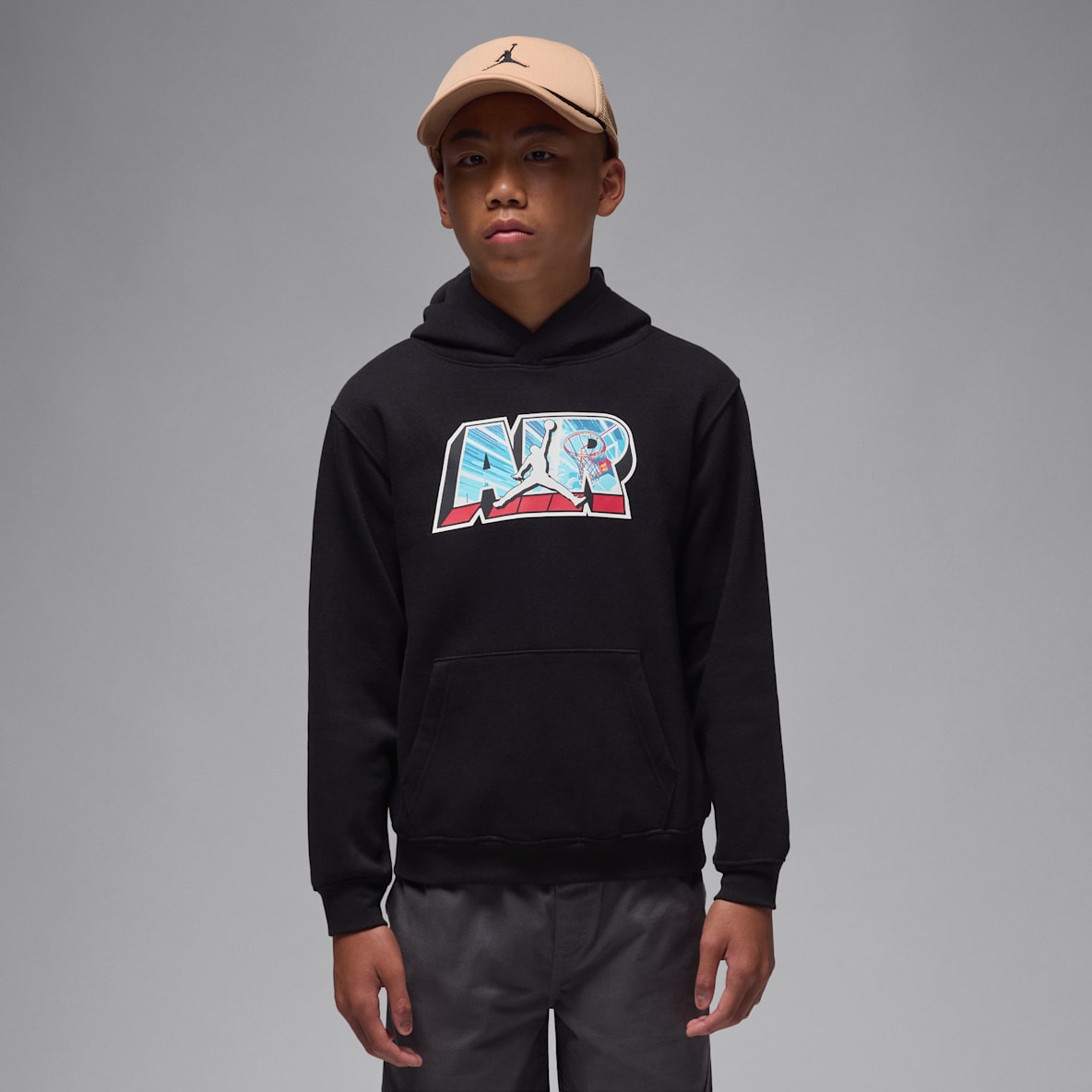 Jordan Sudadera con gorro sin cierre Air Postcard para niños talla grande