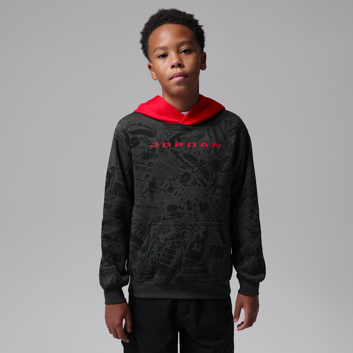 Jordan Big Kids' Brooklyn Printed Pullover Hoodie