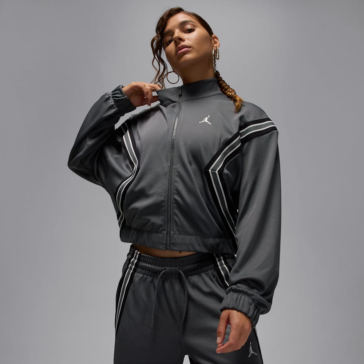 Jordan Brooklyn Jordan Brooklyn Track-Jacket mit durchgehendem Reißverschluss für Damen
