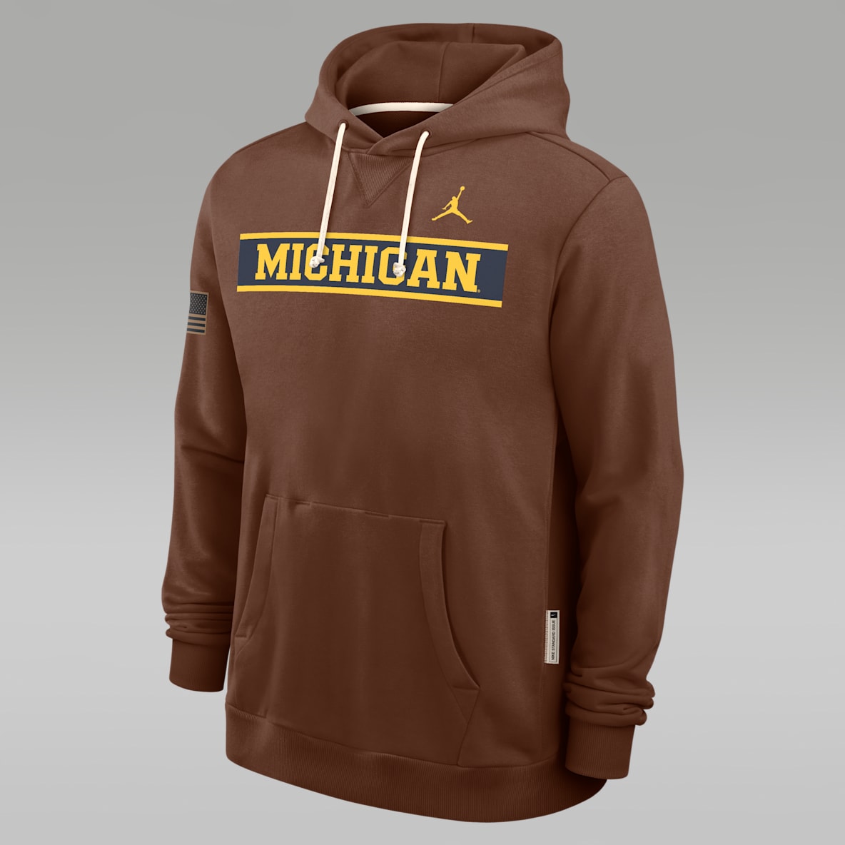 Michigan 2026 Military Appreciation Standard Issue Men's Jordan Brand Dri-FIT College Pullover Hoodie