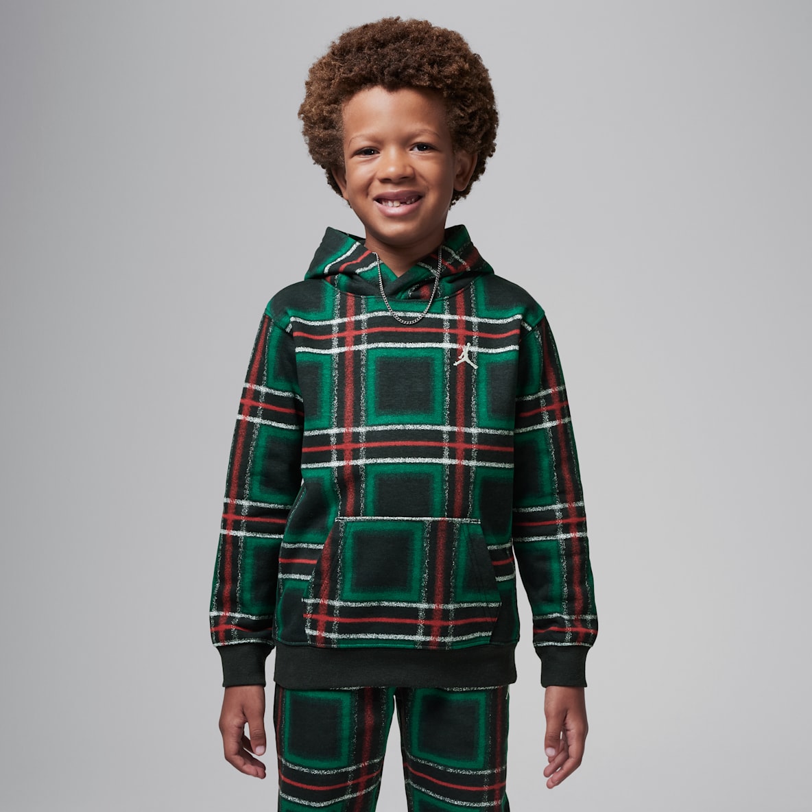 Jordan Brooklyn Essentials Jordan Brooklyn Essentials Sudadera con gorro sin cierre festiva de tejido Fleece para niños talla pequeña