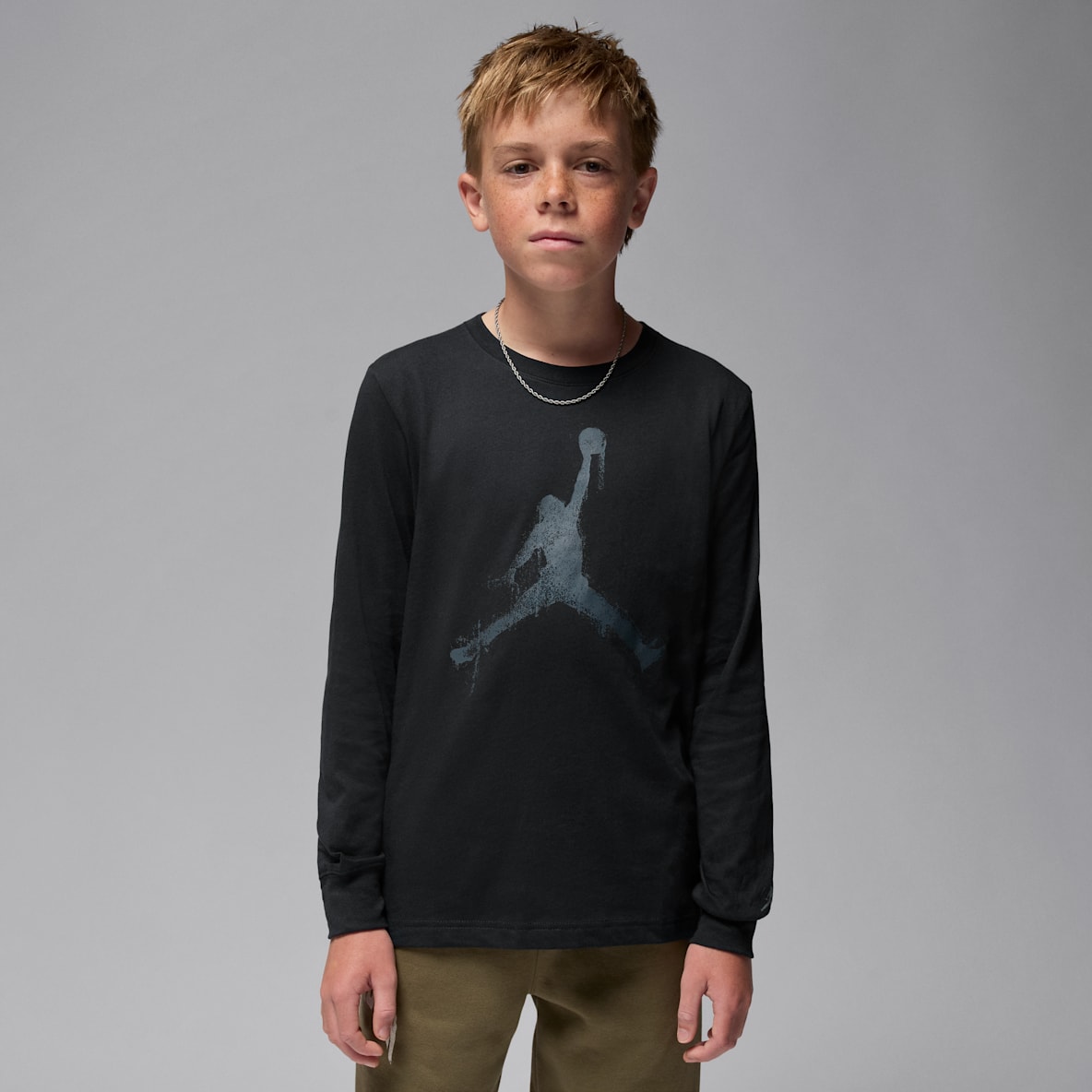 Jordan Jordan Playera de manga larga Jumpman Drip para niños talla grande
