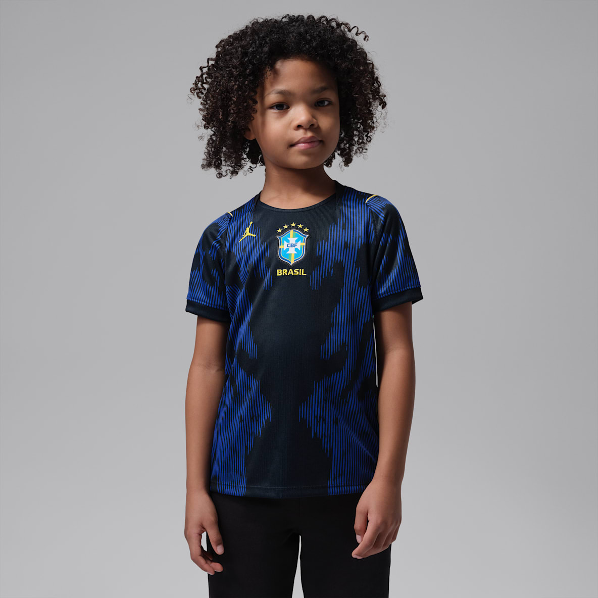 Brazil 2026 Stadium Away เสื้อทีมฟุตบอลจำลองเด็กโต Jordan Dri-FIT
