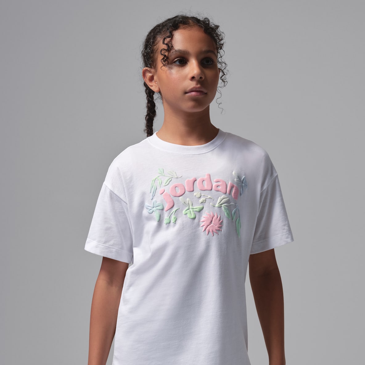 Jordan Big Kids' Puff Floral T-Shirt