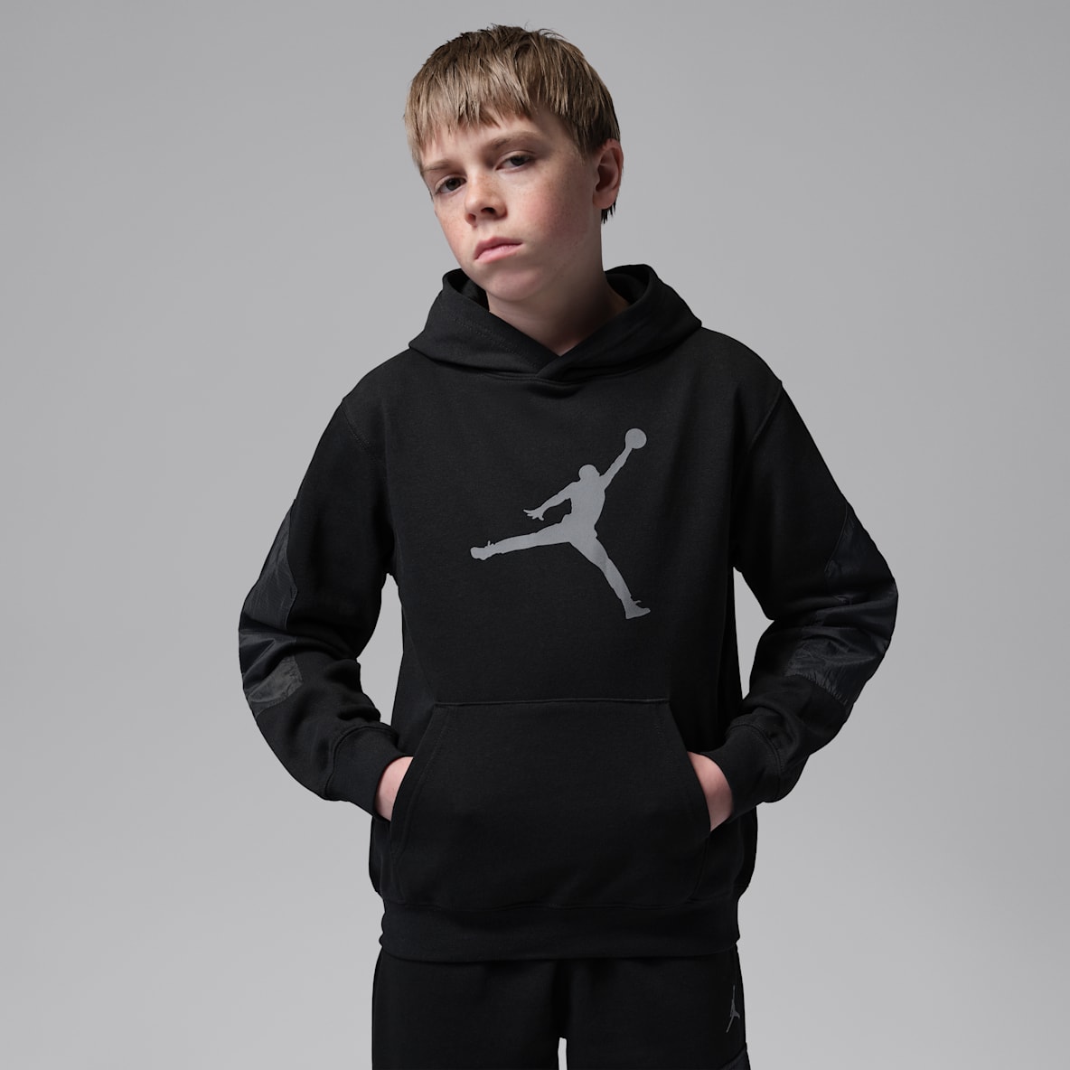 Jordan Sudadera con gorro sin cierre de tejido French Terry para niños talla grande Hike Mike