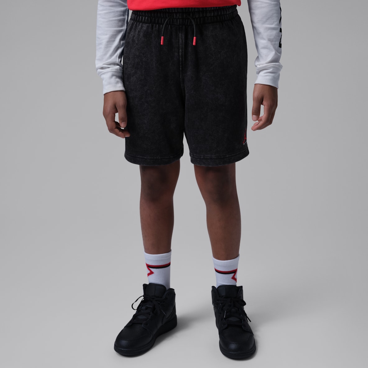 Jordan Shorts Acid Wash de French Terry para niños talla grande