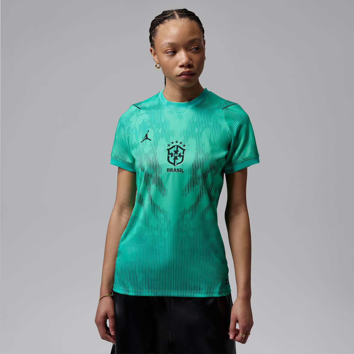 Brazil 2026 Stadium Goalkeeper Women's Jordan Dri-FIT Football Short-Sleeve Replica Shirt