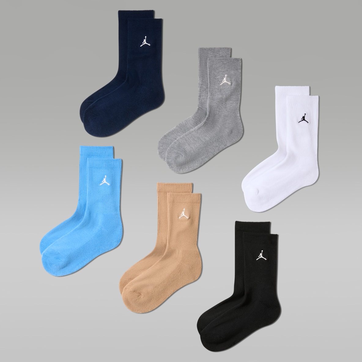 Jordan Everyday Essentials Kids' Crew Socks (6 Pairs)