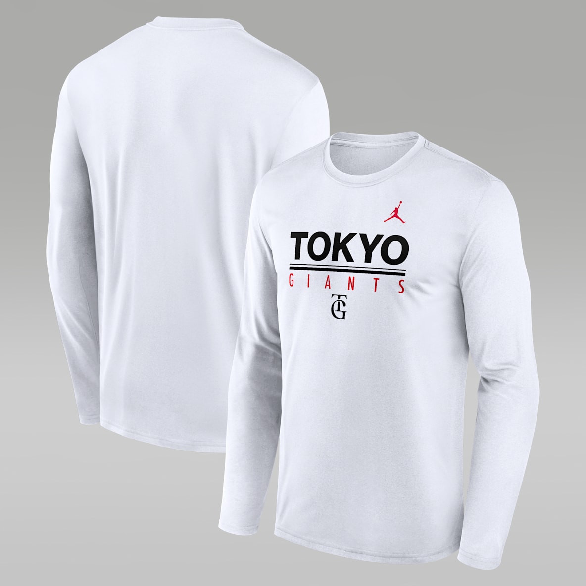 東京 読売ジャイアンツ x ジョーダン エクスクルーシブコレクション メンズ ロングスリーブ Tシャツ