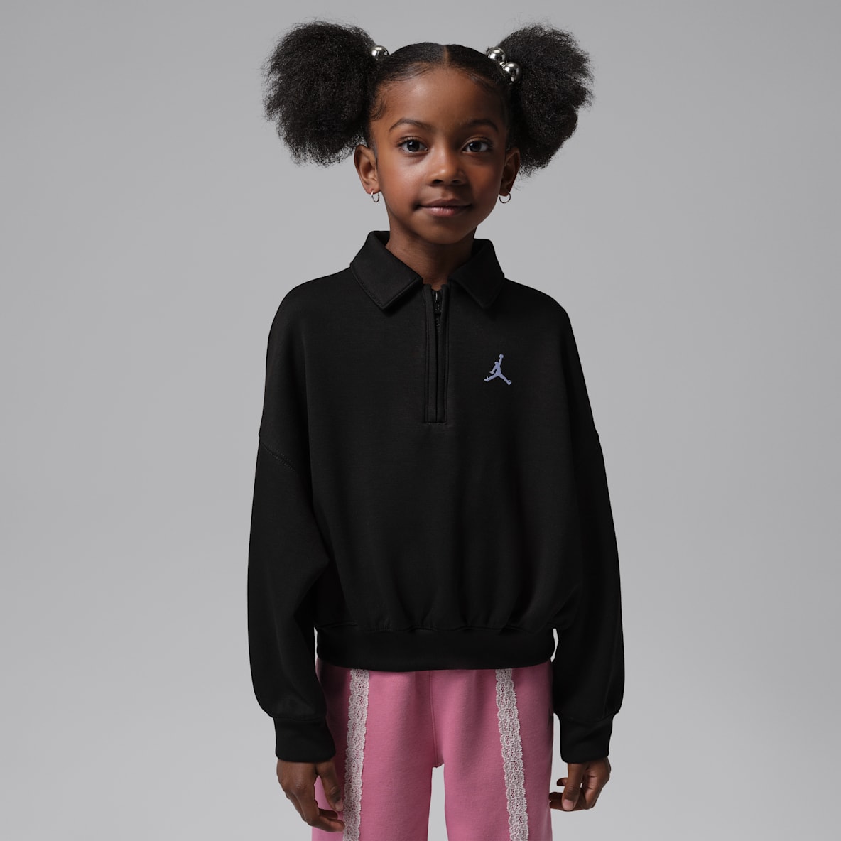 Jordan She's An All Star Playera de medio cierre para niños talla pequeña