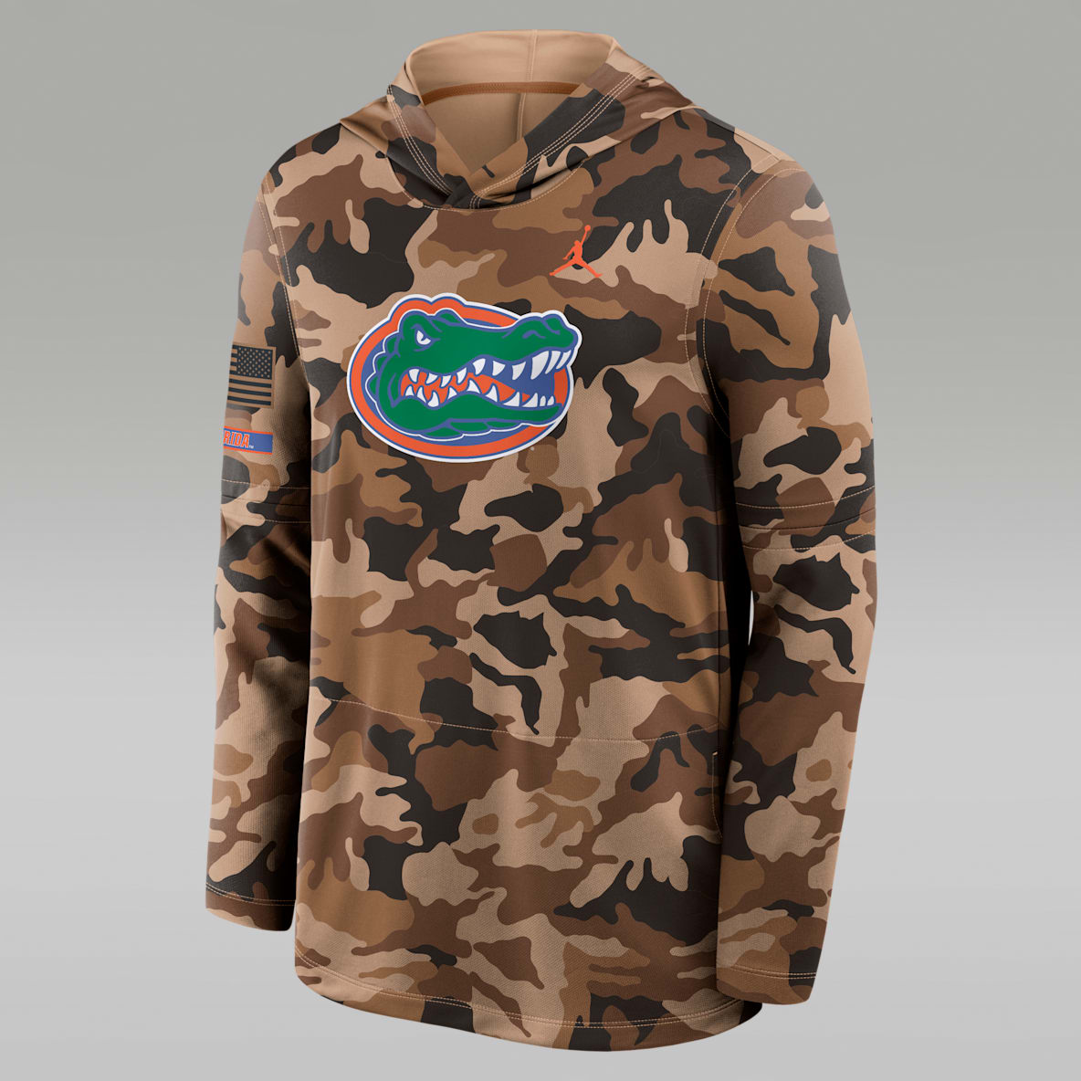 Florida Military Appreciation Sudadera de manga larga universitaria marca Jordan Dri-FIT con gorro para hombre