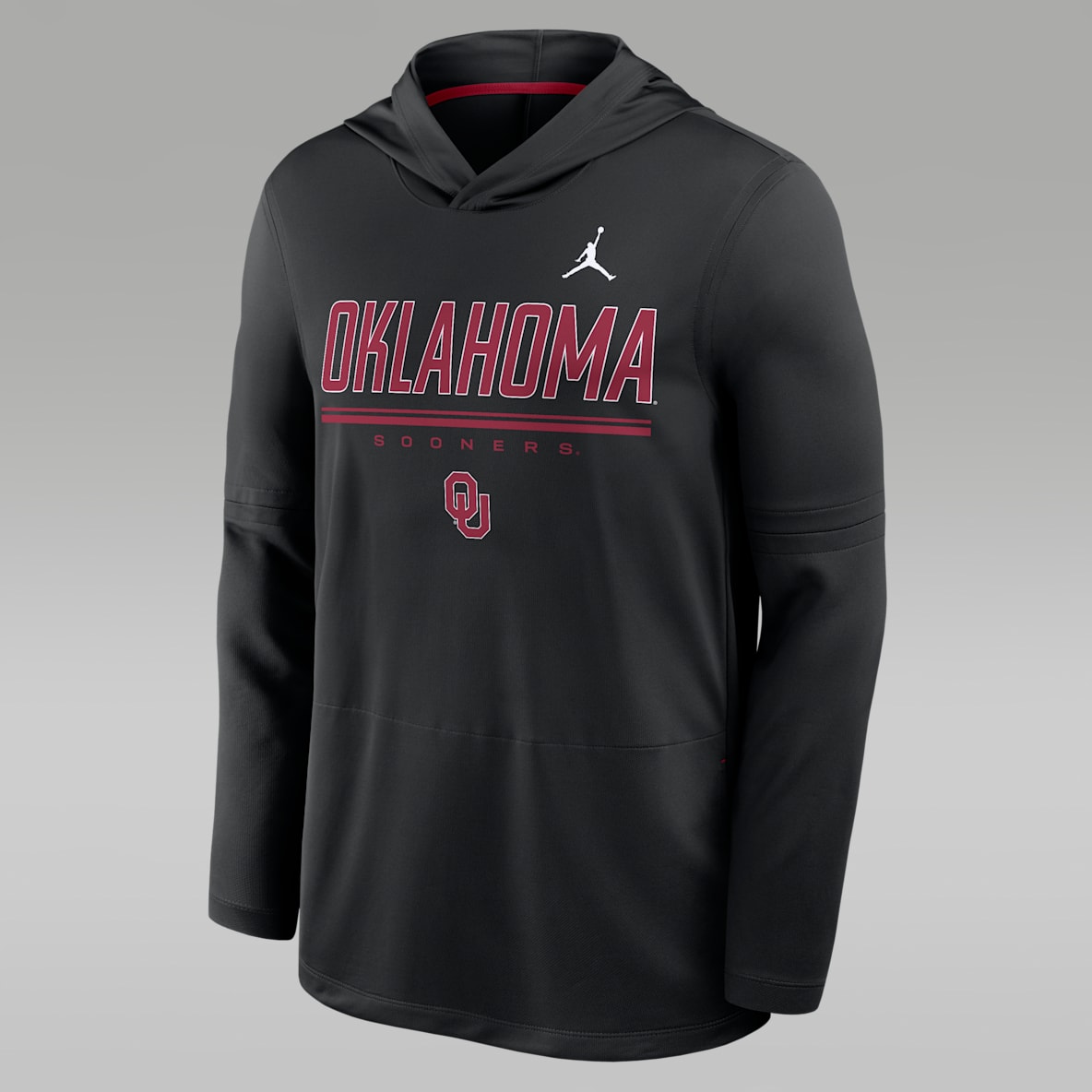 Oklahoma Sideline Men's Jordan Brand Dri-FIT College Long-Sleeve Hooded Top