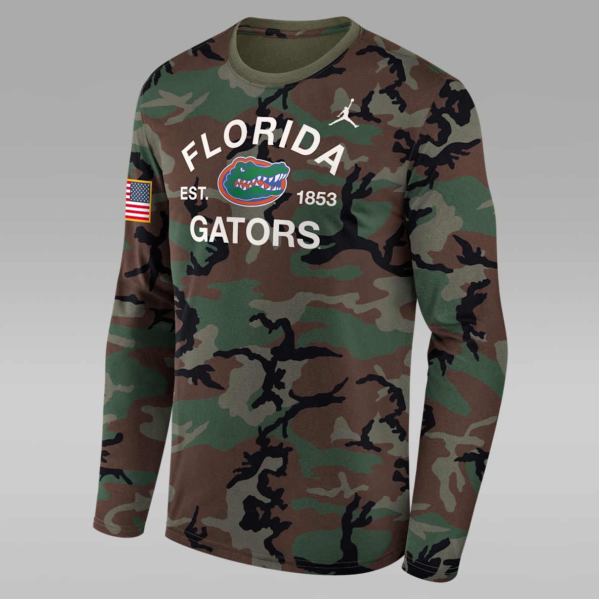 Florida 2025 Military Appreciation Legend Florida 2025 Military Appreciation Legend Men's Jordan Brand Dri-FIT College Long-Sleeve T-Shirt