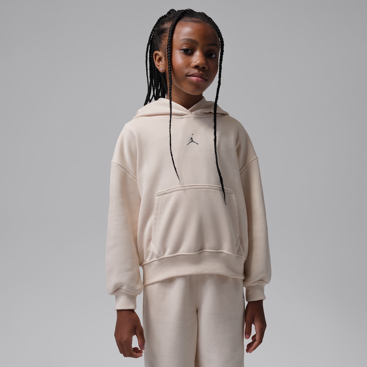 Jordan Sudadera con gorro sin cierre de French Terry Brooklyn para niños talla pequeña