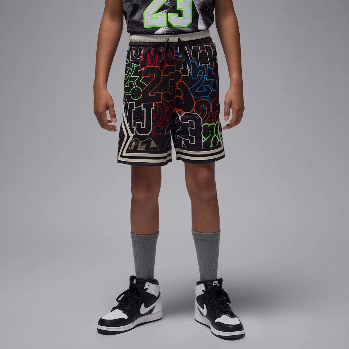 Jordan Dri-FIT Jordan Dri-FIT Big Kids' MJ Printed Sport Diamond Shorts