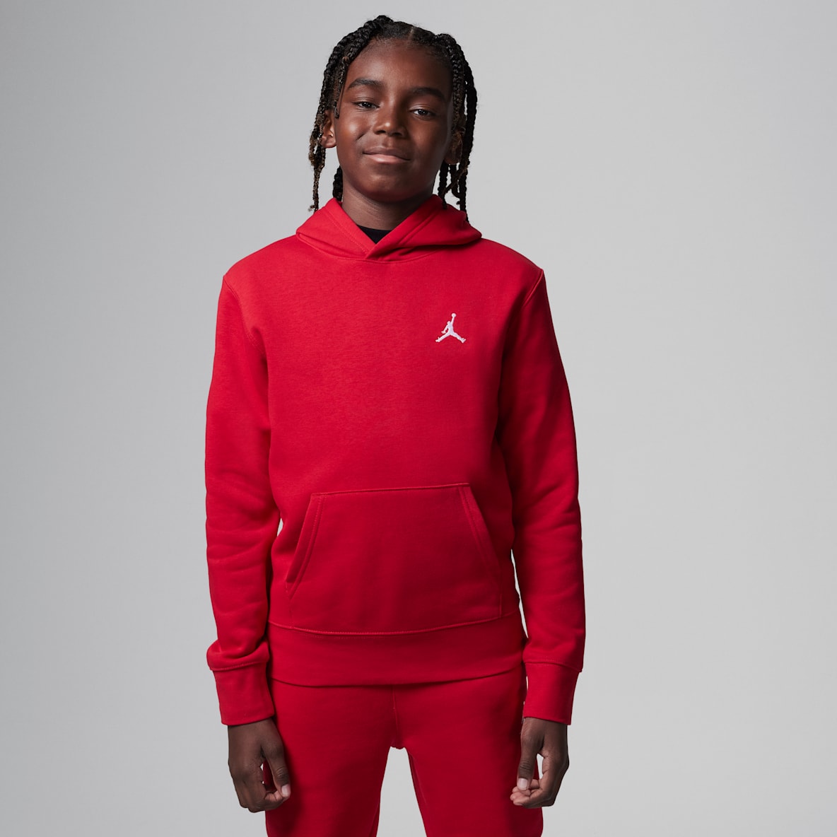 Jordan Jordan Sudadera con gorro sin cierre de tejido Fleece Brooklyn para niños talla grande
