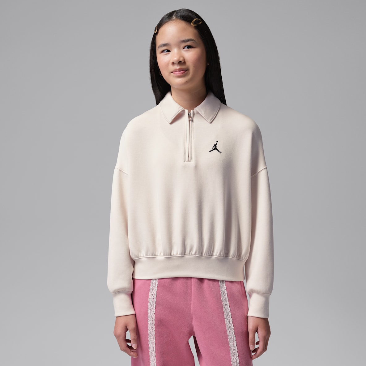 Jordan She's An All Star Big Kids' Half-Zip Top