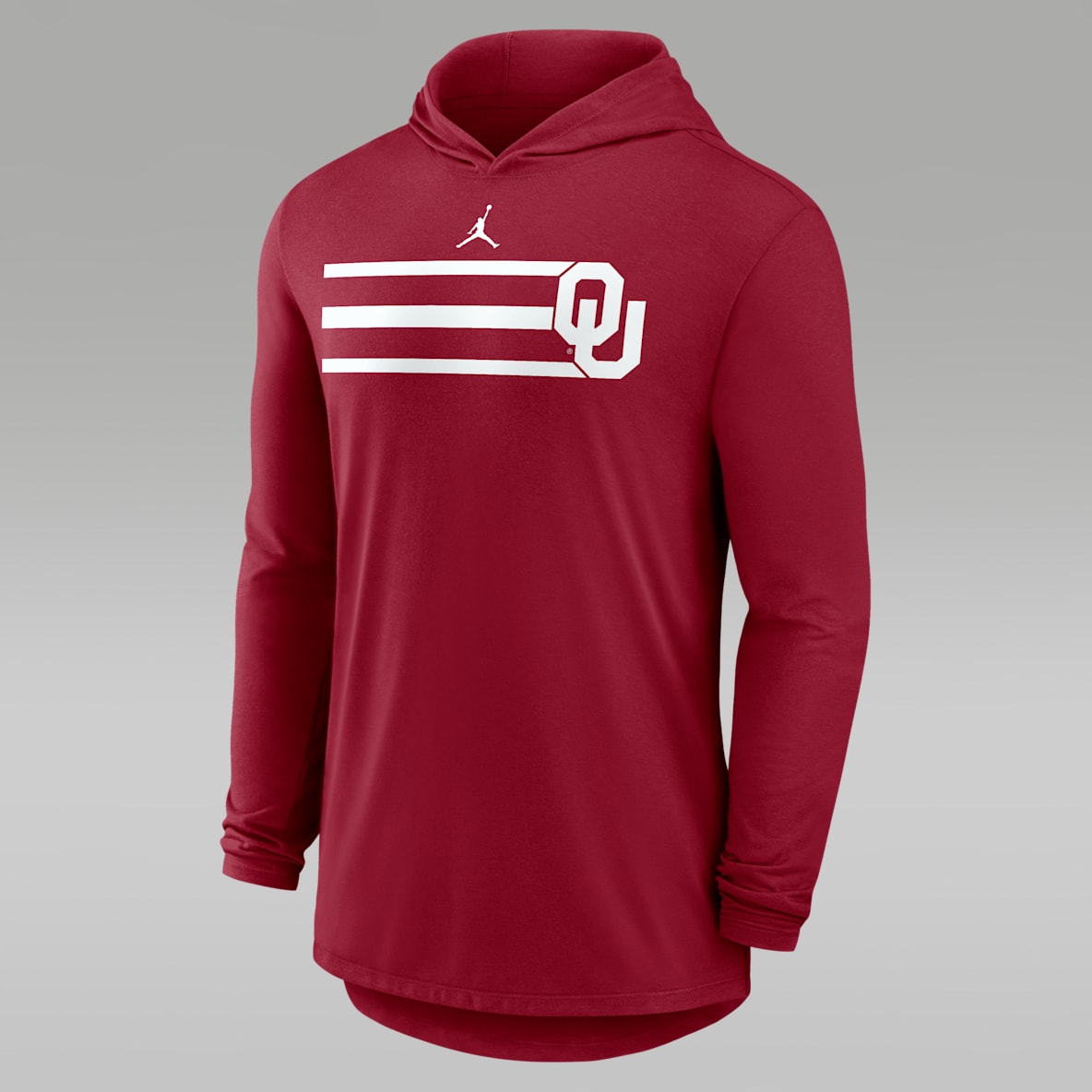 Oklahoma Primetime Pattern Men's Jordan Brand Dri-FIT College Long-Sleeve Hooded T-Shirt