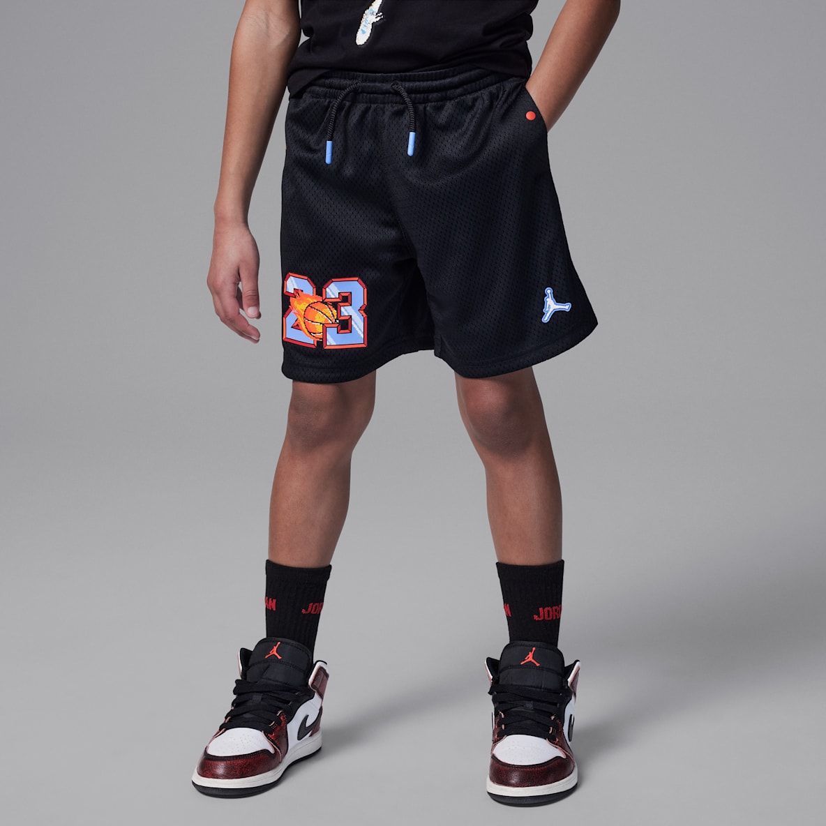 Jordan Customized Air Jordan Customized Air Shorts Flame para niños talla pequeña