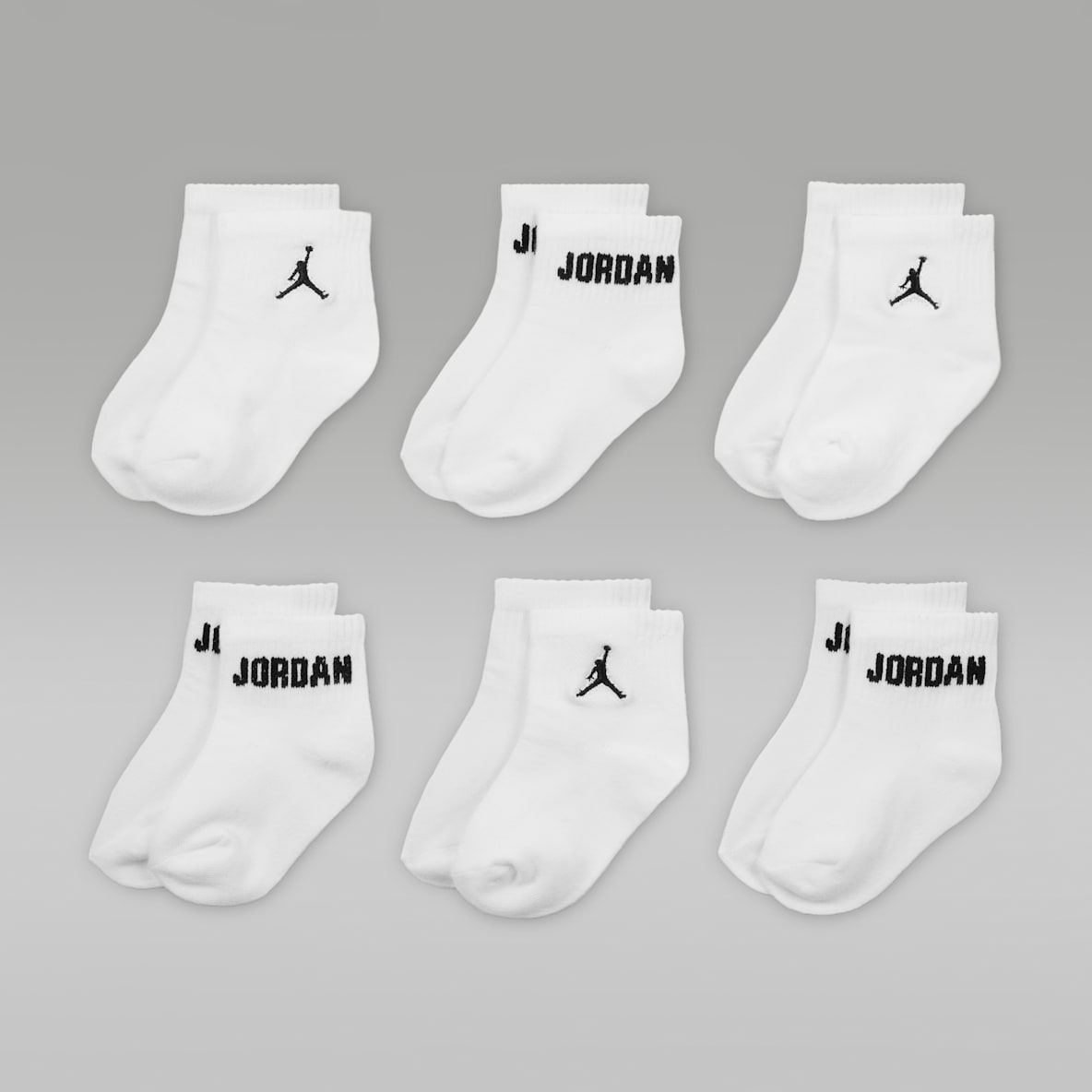 Jordan Everyday Essentials Calcetines al tobillo para bebé e infantil (6 pares)