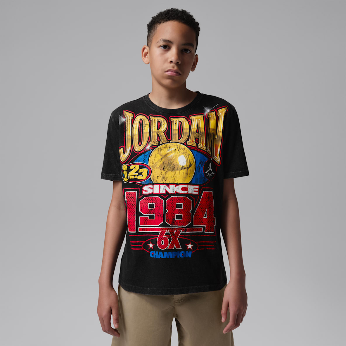 Jordan Big Kids' Gold 6 Times Since '84 T-Shirt