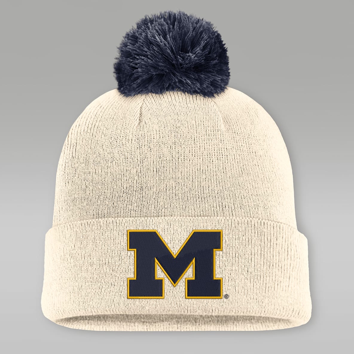 Michigan Campus Prep Script Men's Jordan Brand College Cuffed Pom Beanie