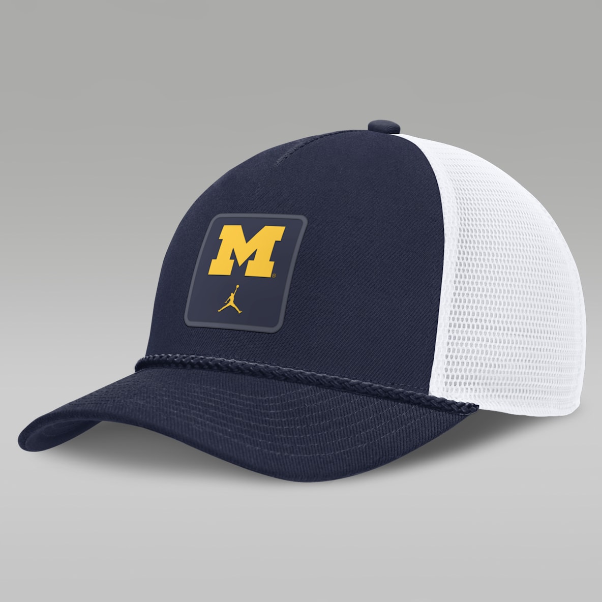 Michigan Sideline Gameday Rope Men's Jordan Brand College Trucker Adjustable Hat