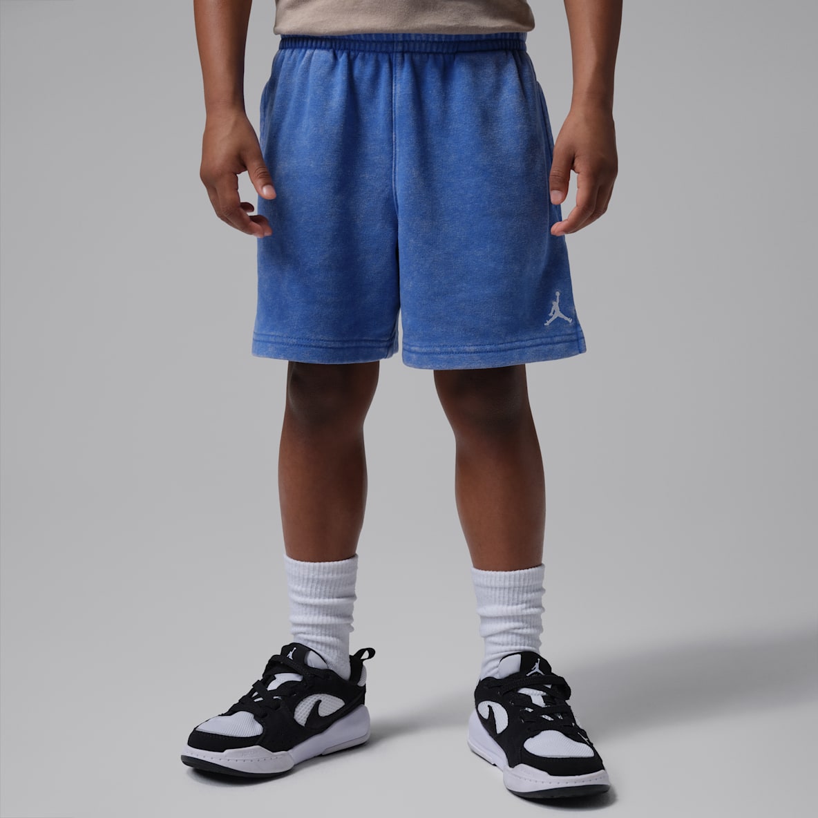 Jordan Shorts de French Terry con efecto lavado Brooklyn para niños talla pequeña