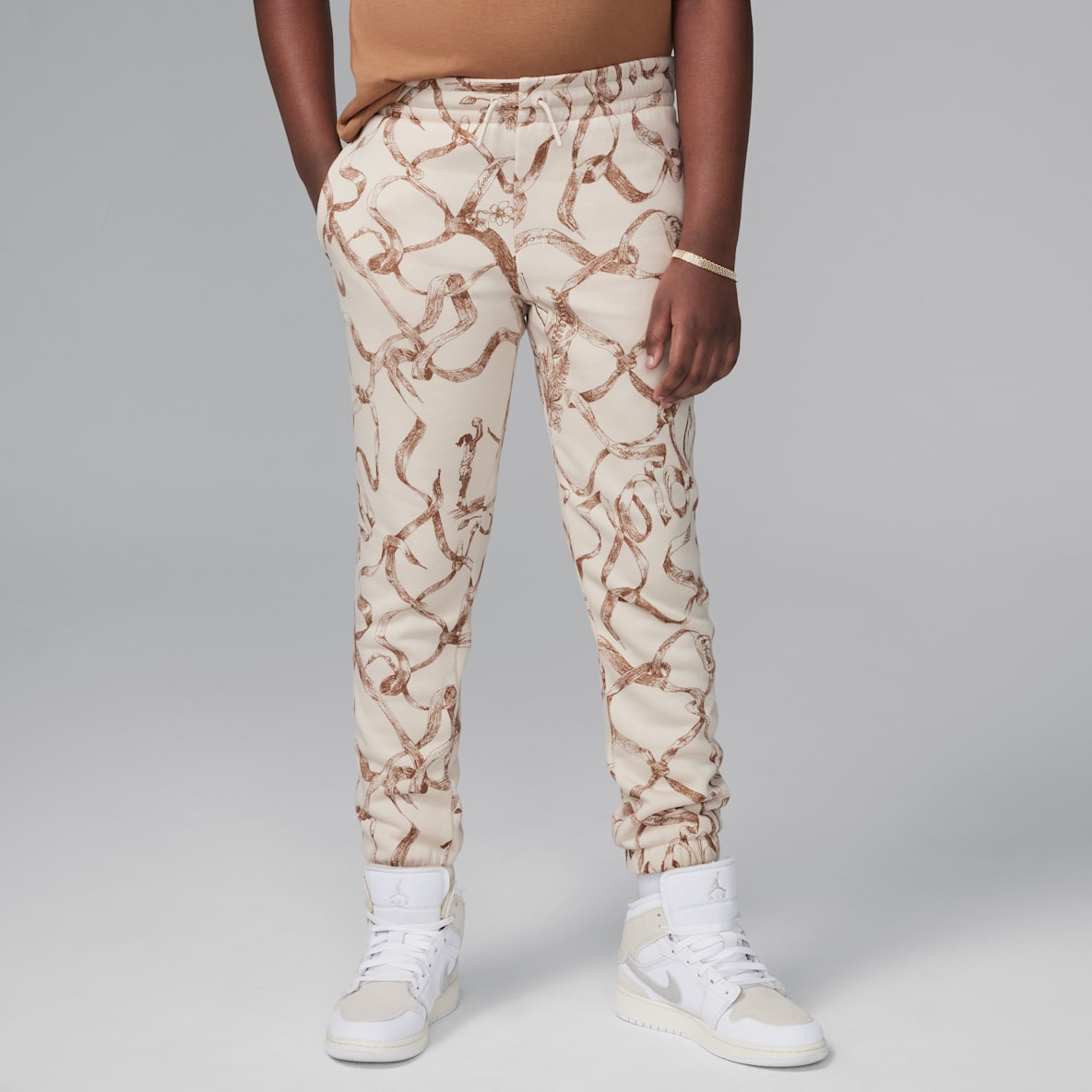 Jordan Big Kids' Brooklyn Fleece Printed Pants