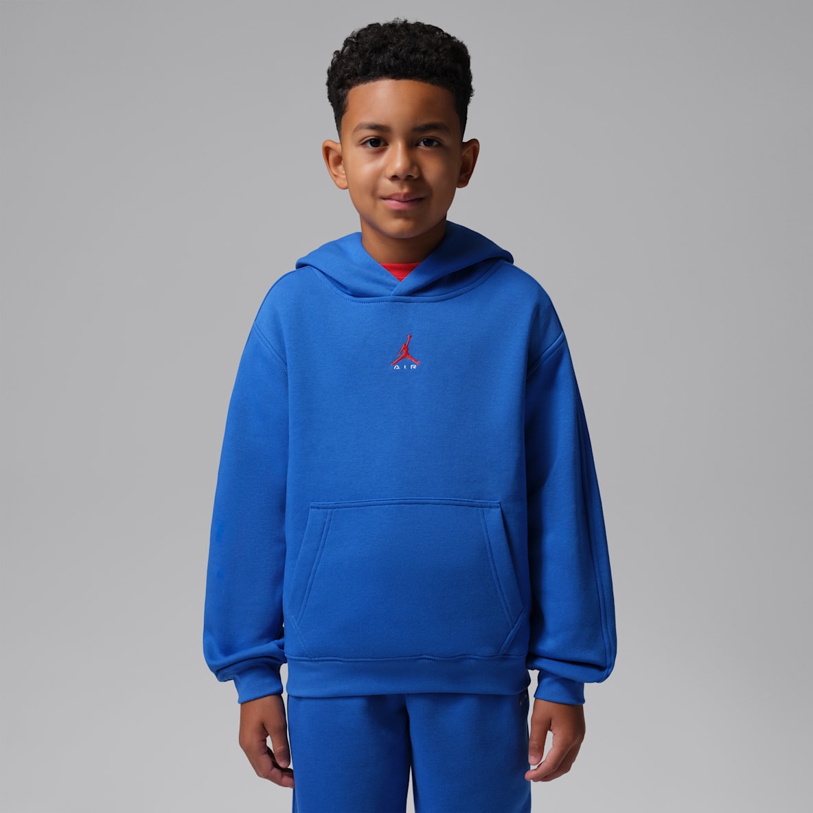 Jordan Brooklyn Fleece Sudadera con gorro sin cierre para niños talla grande