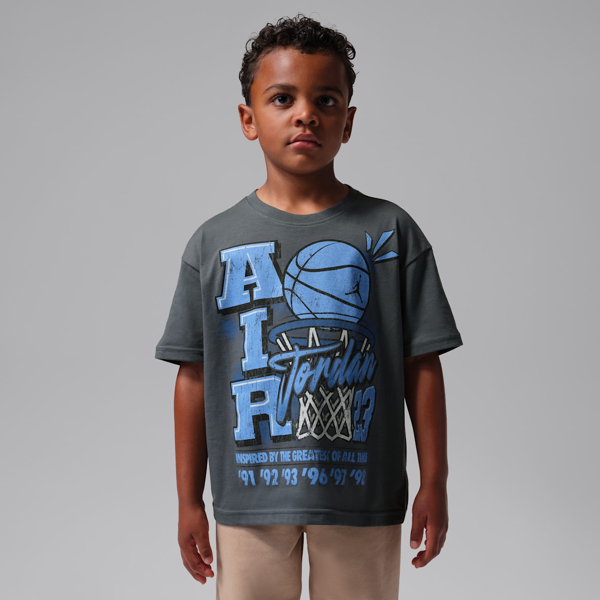 Jordan Little Kids' Retro Hoop Distressed Graphic T-Shirt