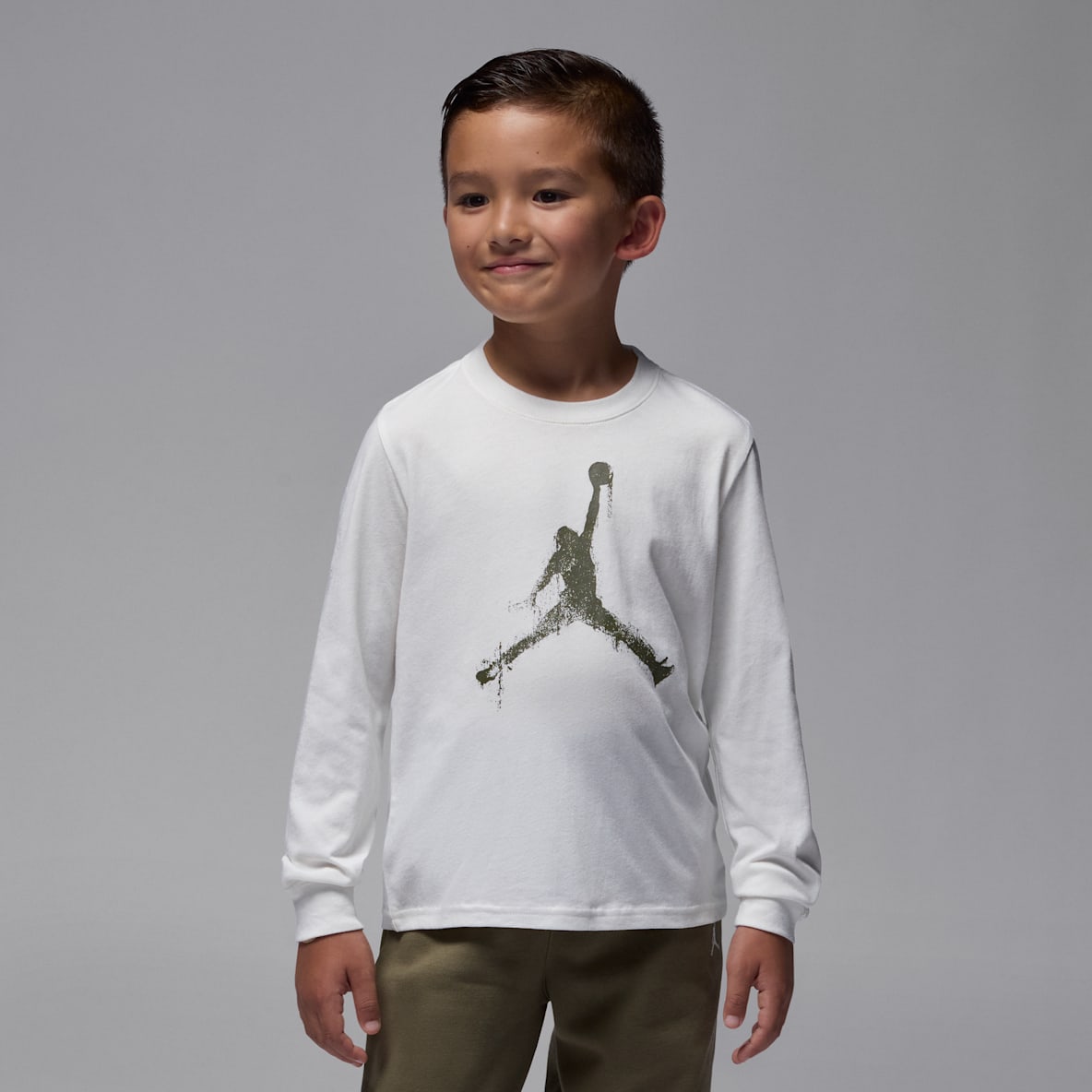 Jordan Playera de manga larga Jumpman Drip para niños talla pequeña