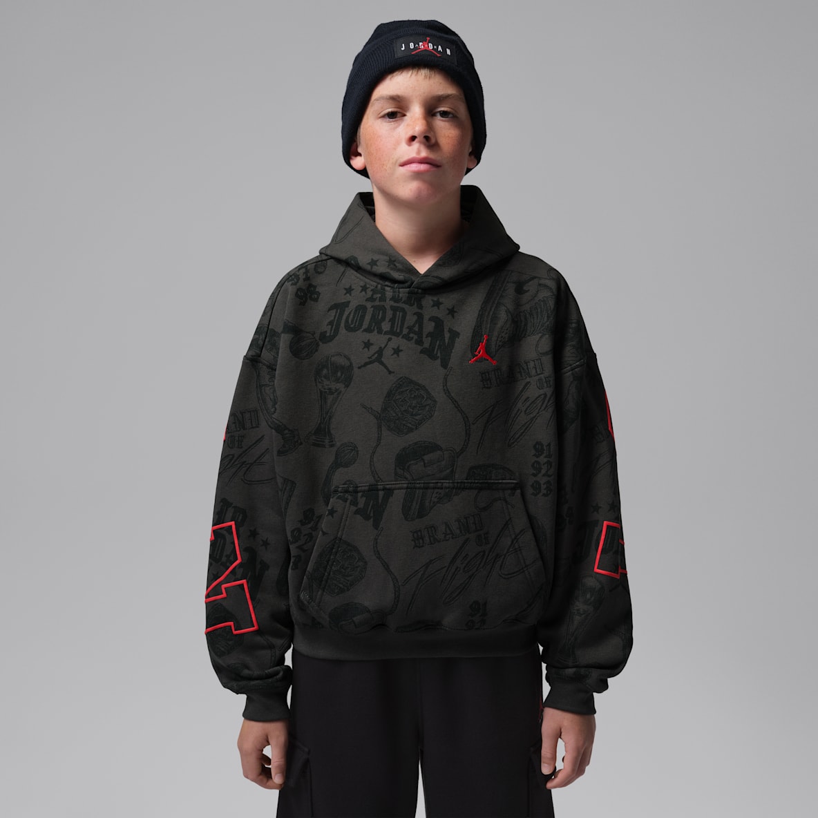 Jordan Big Kids' Brooklyn Fireside Fleece Pullover Hoodie